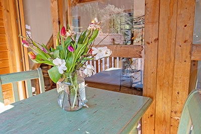 Balkon mit Blick zur Pferdewiese